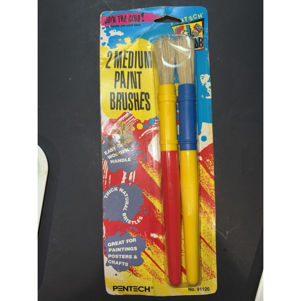 Vintage Artist Art Supply Lot Pentech Sealed Brushes 3 Plastic Paint Palettes - Picture 2 of 7